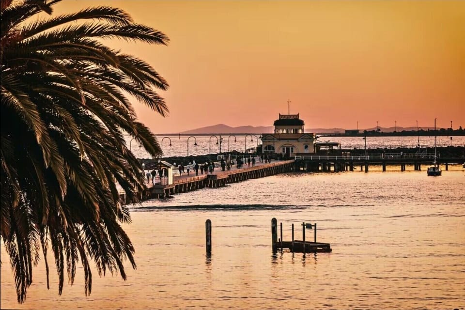 End your day with sunset walks along iconic St Kilda Pier only 1.9km from the apartment — with sweeping bay views, palm-lined foreshore paths and the You Yangs ranges visible in the distance on a clear evening.