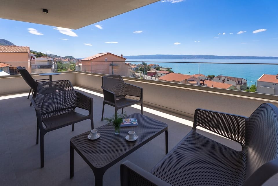Top-floor lounge is perfect for mornings with a view of the coast.