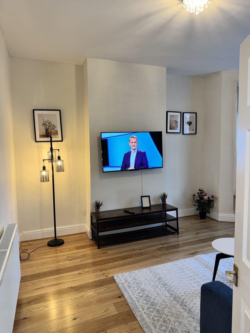 living room with a 55inch Tv