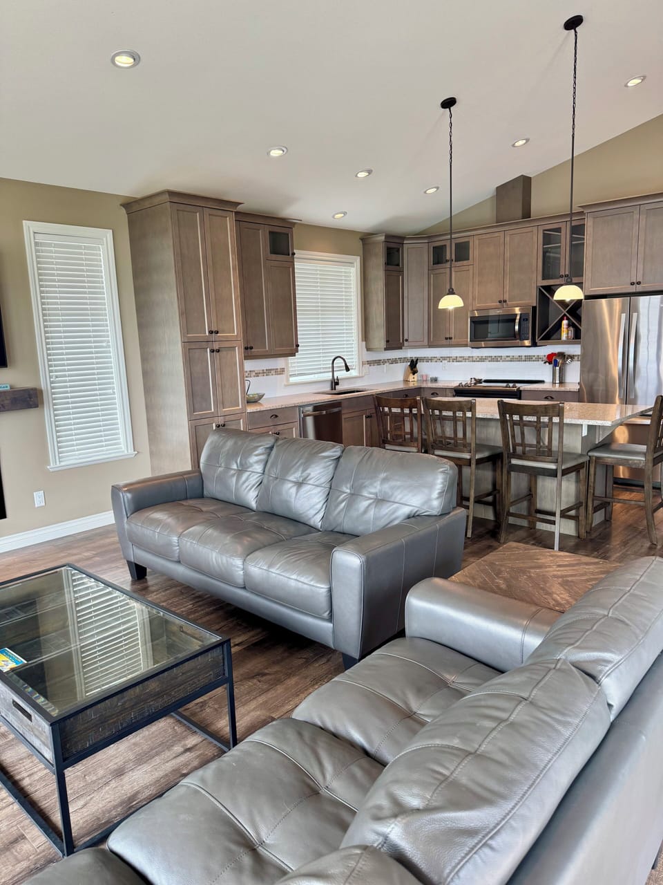 Open concept living and kitchen 