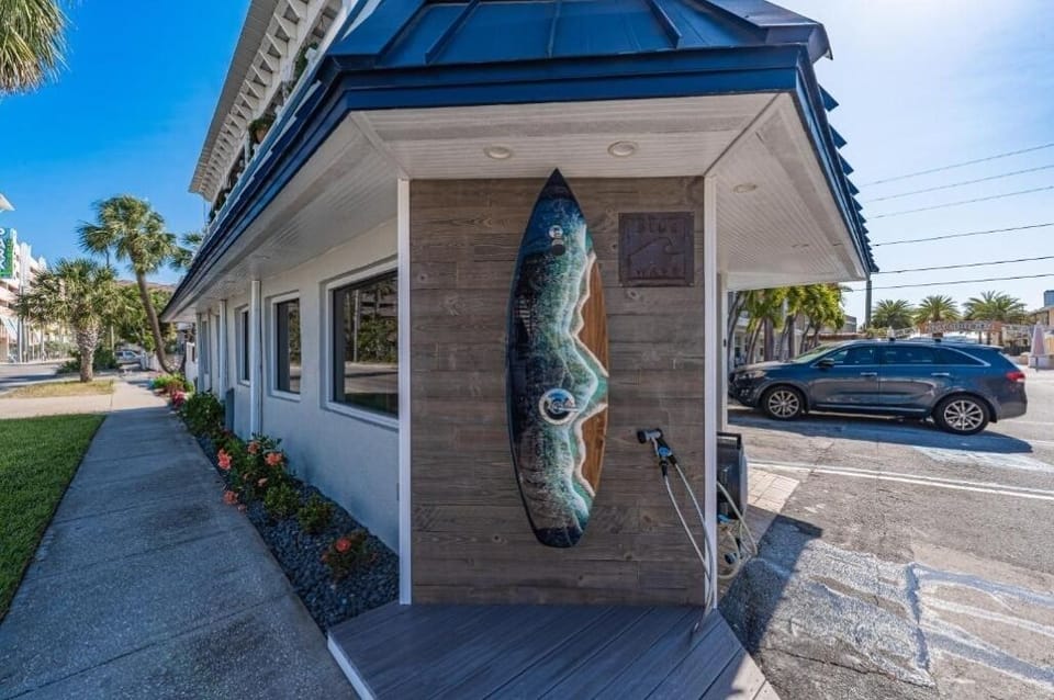 Rinse off after the beach at the handy outdoor shower.