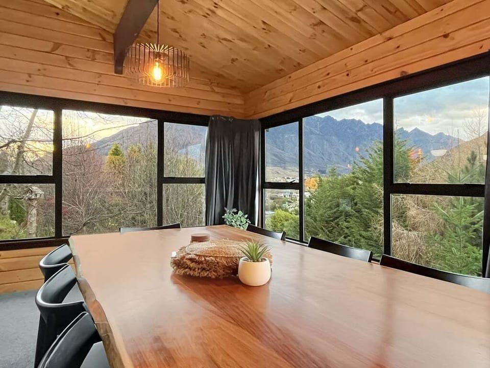 Dining area with stunning mountain views