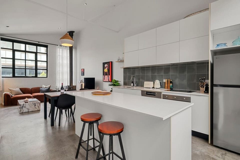 The kitchen is fully equipped and has all the appliances and kitchen wear that you need for you stay