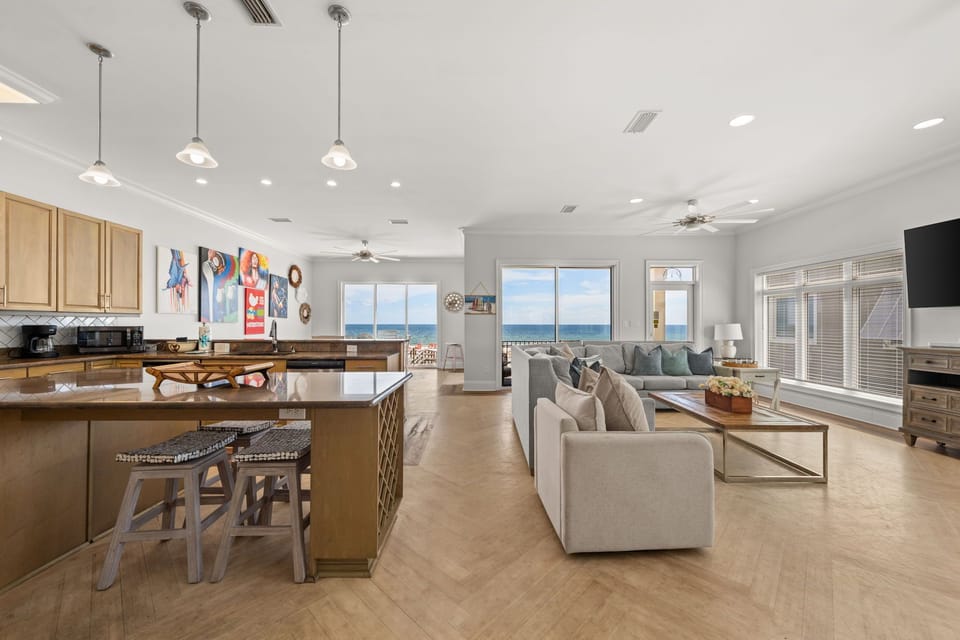 Open Concept Living, Kitchen & Dining