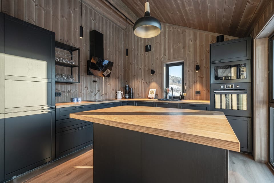 The kitchen is brand new and has everything you need to prepare meals