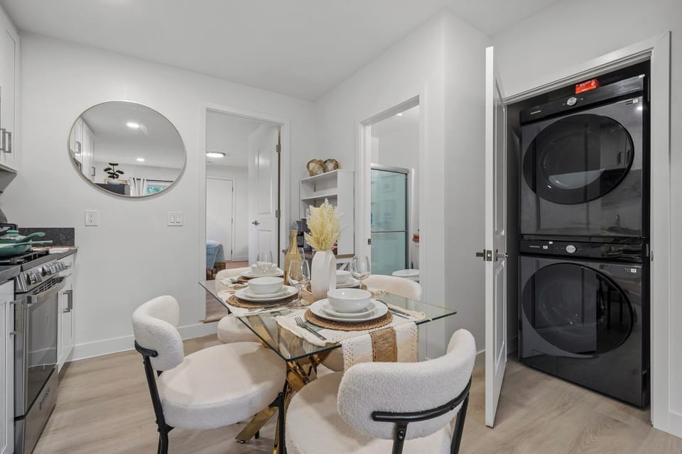 In-unit washer and dryer for added convenience during your stay.
