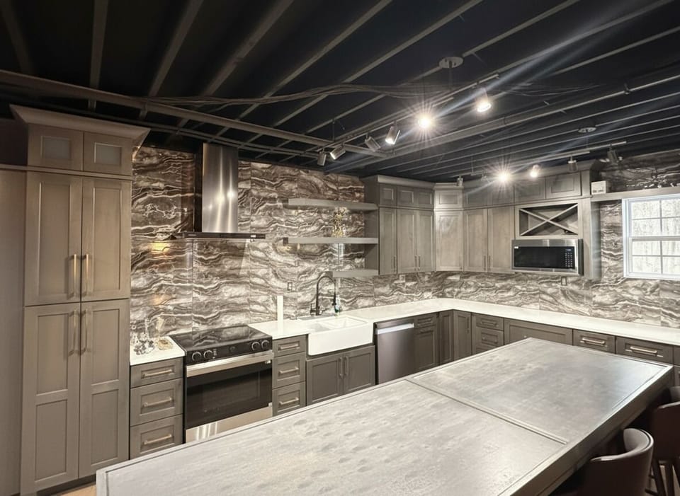 Whip up delicious meals in this impressive full kitchen, where sleek appliances and ample counter space await your culinary creations. Gather around the large island with loved ones for memorable meals and lively conversation.