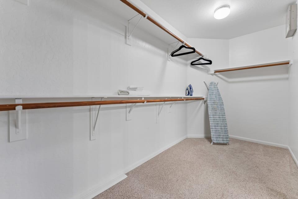 Large walk-in closet space.