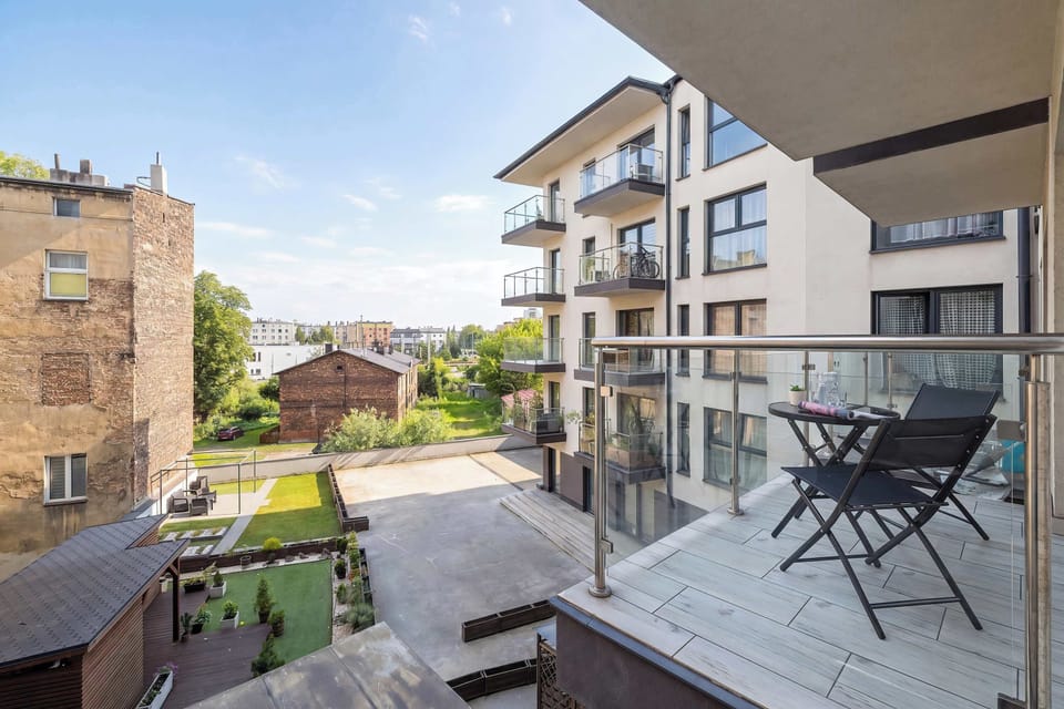 The balcony's peaceful ambiance is ideal for unwinding.