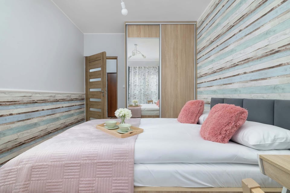 The bedroom features a luxurious double bed for a restful night's sleep.