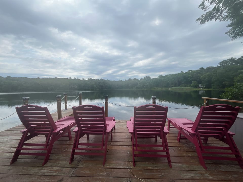 Private deck over water