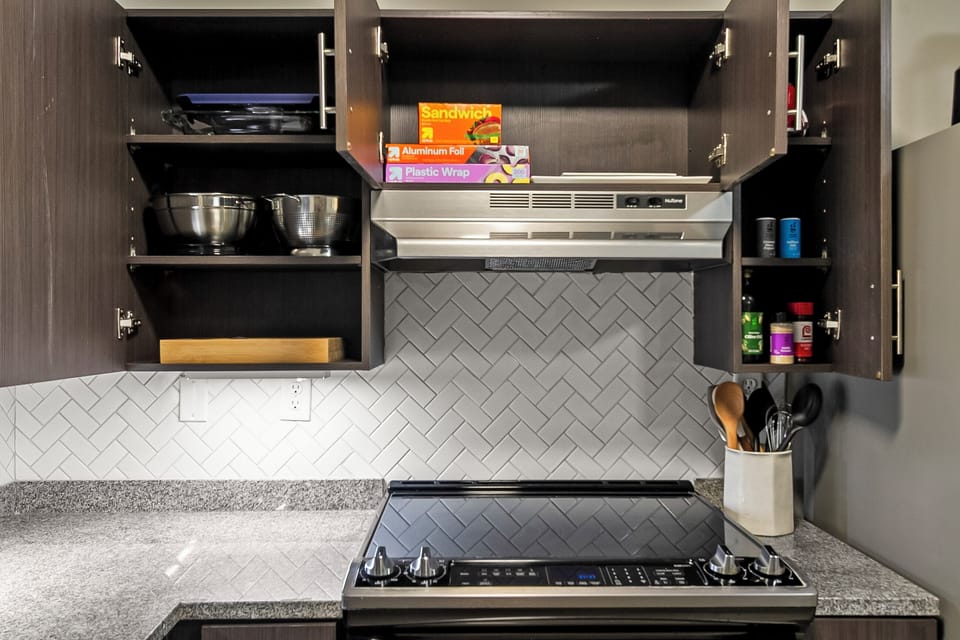 Fully stocked kitchen