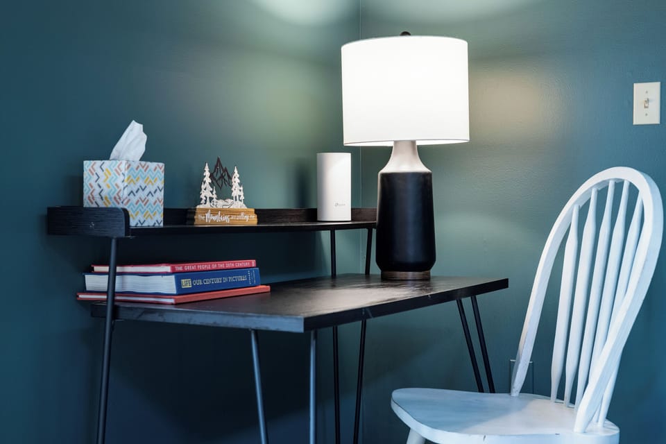 A dedicated workspace makes remote work easy.