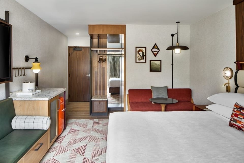 Bedroom. Interior and views may vary based on location and availability
