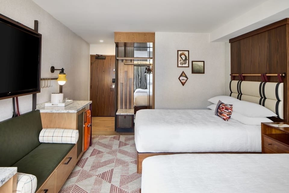 Bedroom. Interior and views may vary based on location and availability