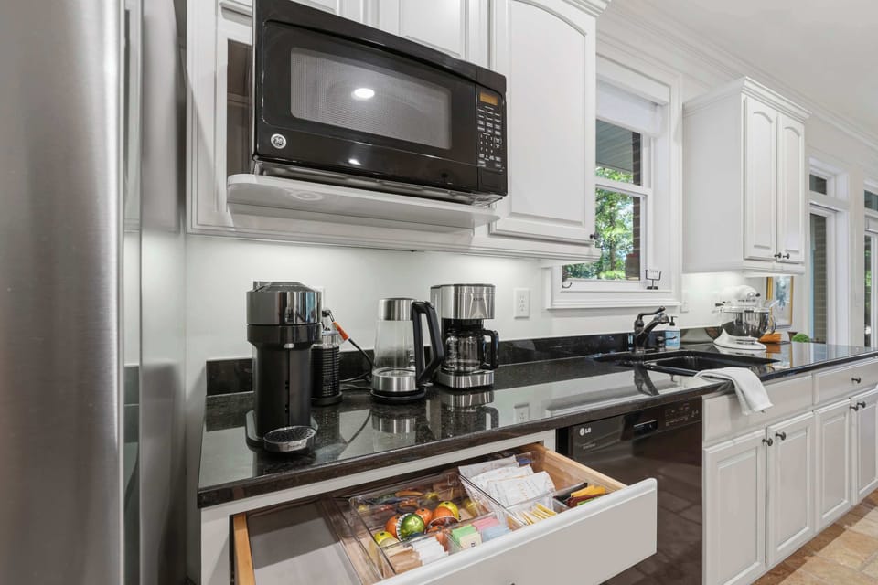 Your Morning Starts Here – A dedicated coffee station with everything you need for the perfect brew.