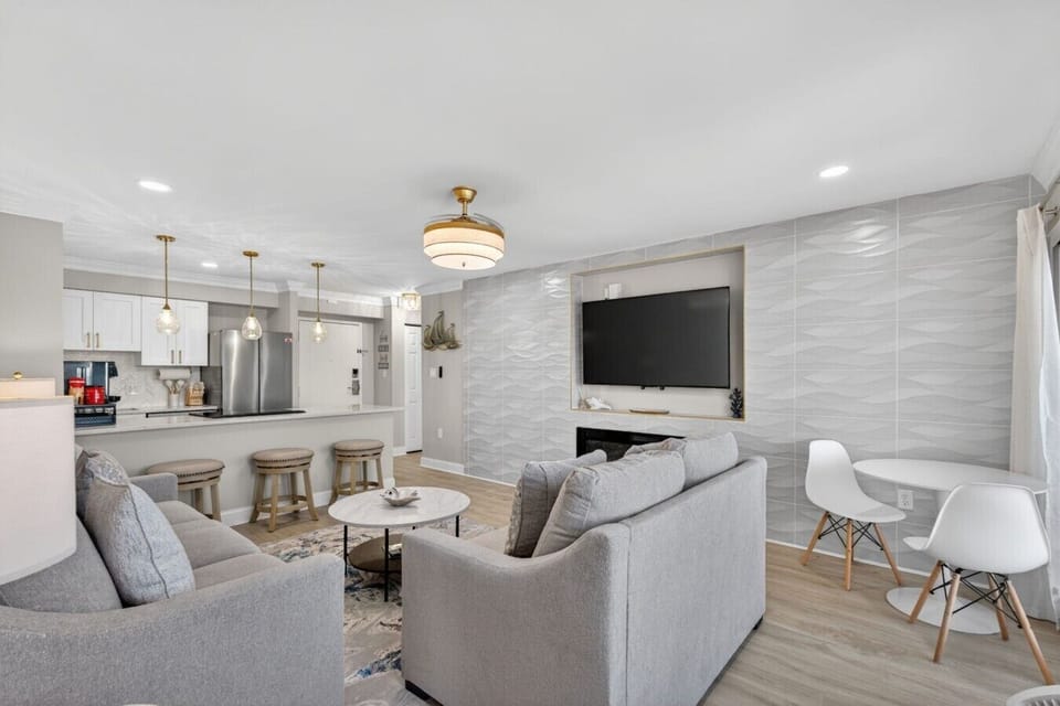 Relax after a day of adventure with plush seating, a large smart TV, and a welcoming open layout.