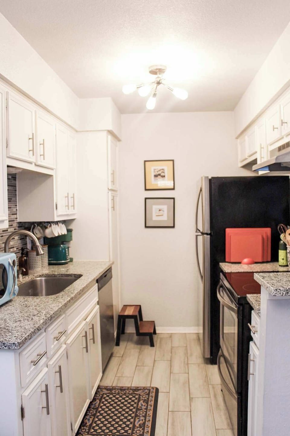 A beautifully styled cooking space with top tier finishes
