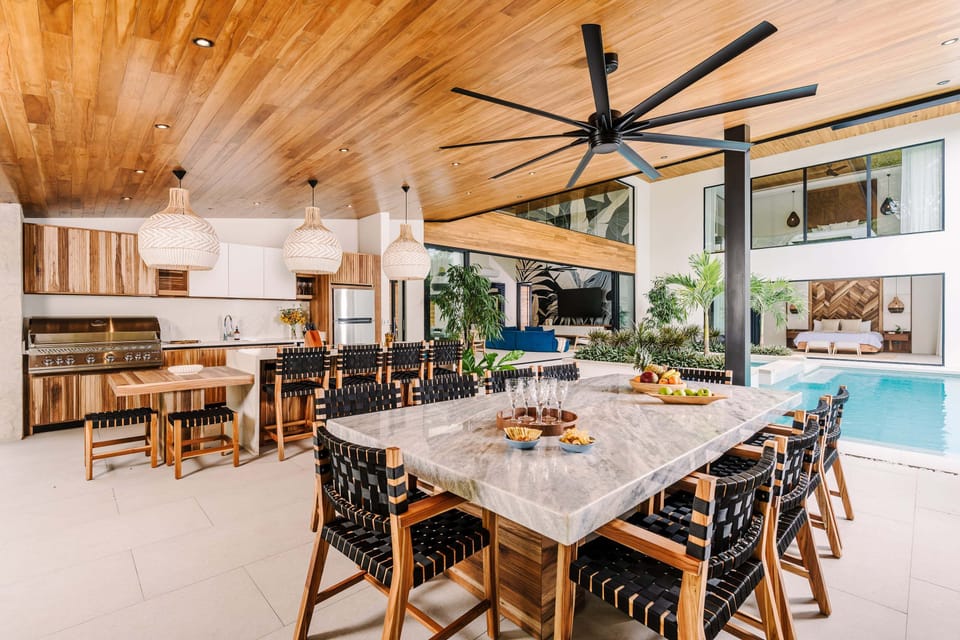 Main House Outdoor Dining Room and Kitchen