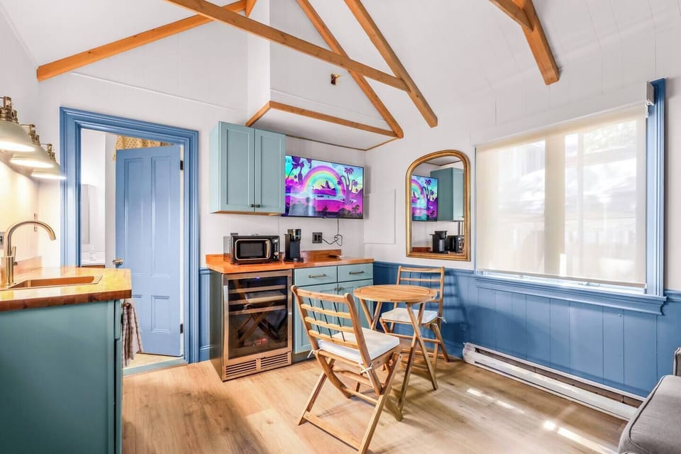 Enjoy morning coffee, a cozy meal, or a relaxing evening in this bright and thoughtfully designed studio retreat.