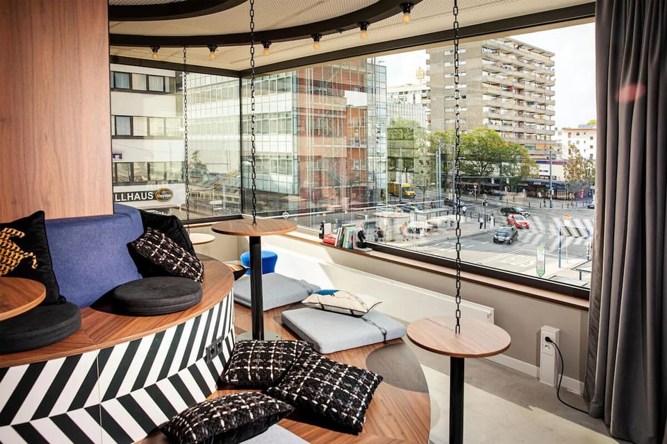Stretch out in an airy lounge with plenty of seating.
