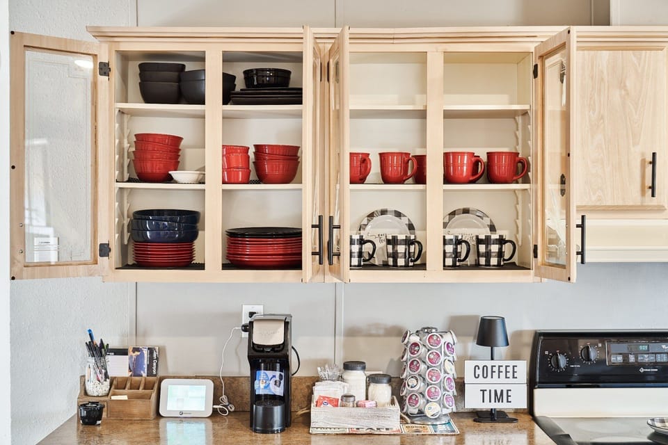 Dishes, Mugs, Full Coffee Station