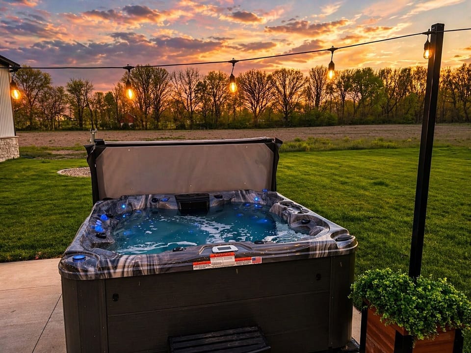 Outdoor spa tub