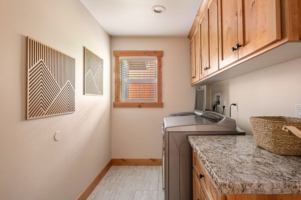 Tastefully Decorared Laundry Room
