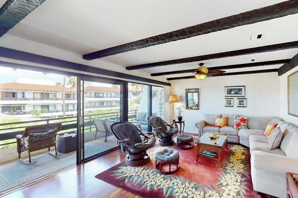 Bright Open Living Area Opening Directly to the Private Lanai