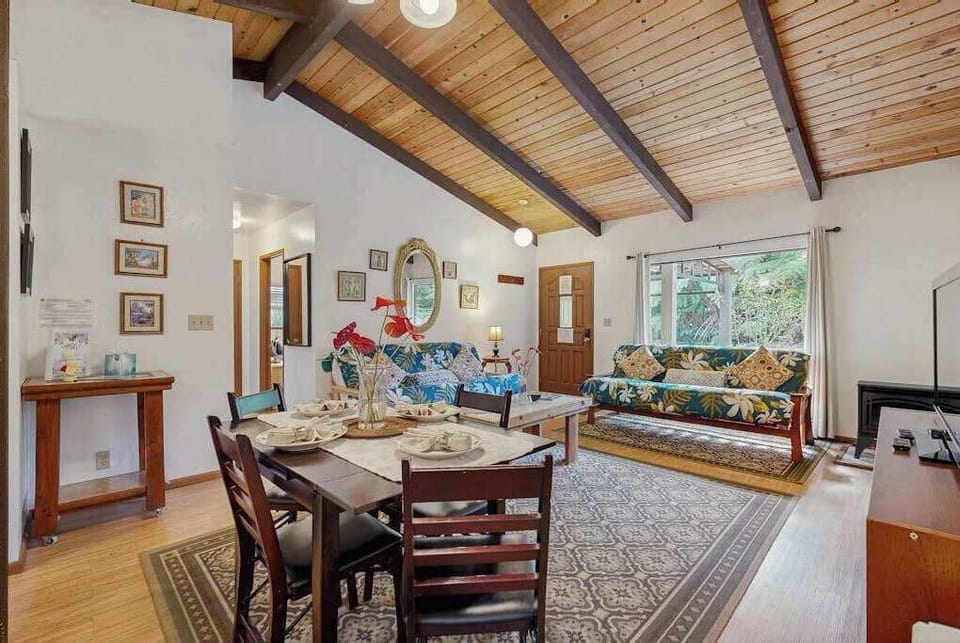 Open Dining Beneath Vaulted Ceilings