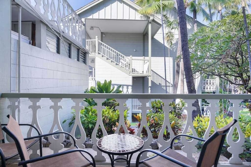 Private lanai for morning coffee