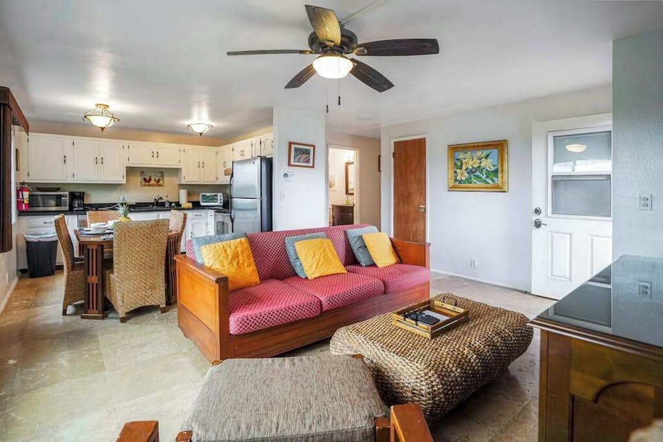 Cozy Living Room With Open Kitchen