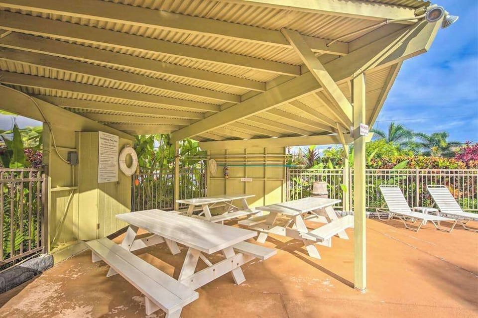 Shaded Poolside Lounge Retreat