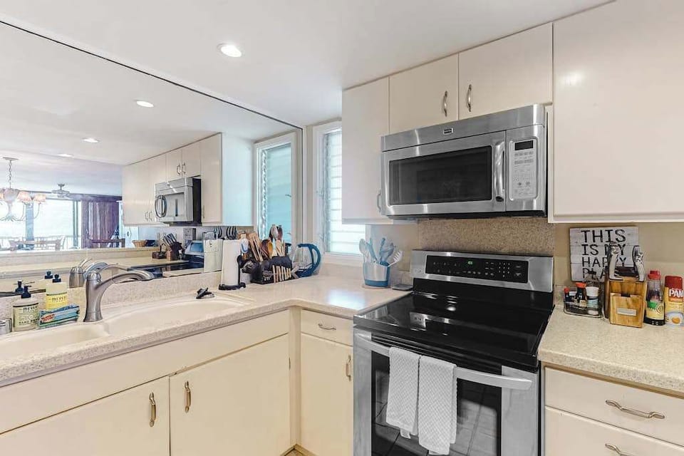 Prepare favorite meals easily in this bright and functional kitchen