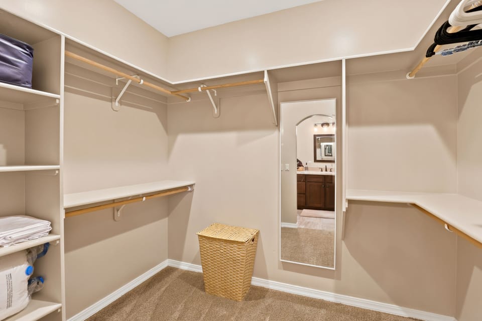 Huge walk in closet off Primary bedroom