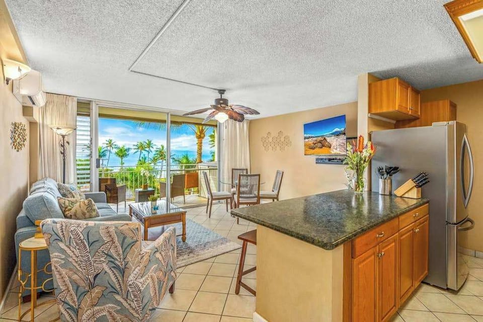 Open-concept living and kitchen space