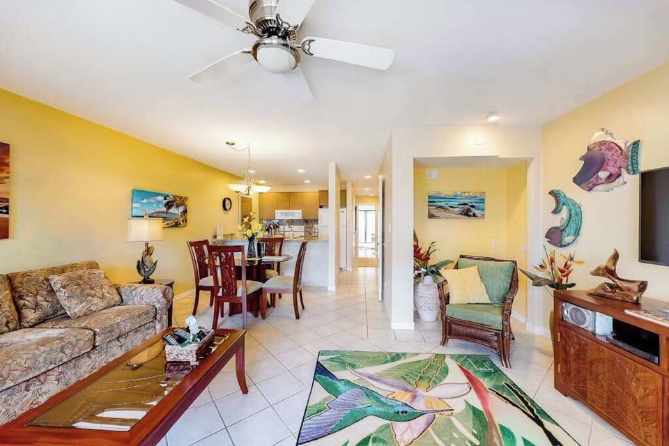 Open Living Space With Island Style