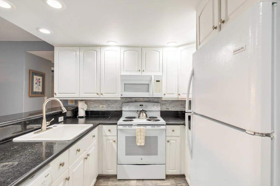 Full kitchen with a view.