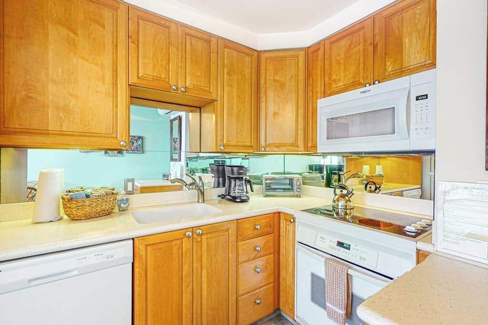 Spacious kitchen with ample counter space
