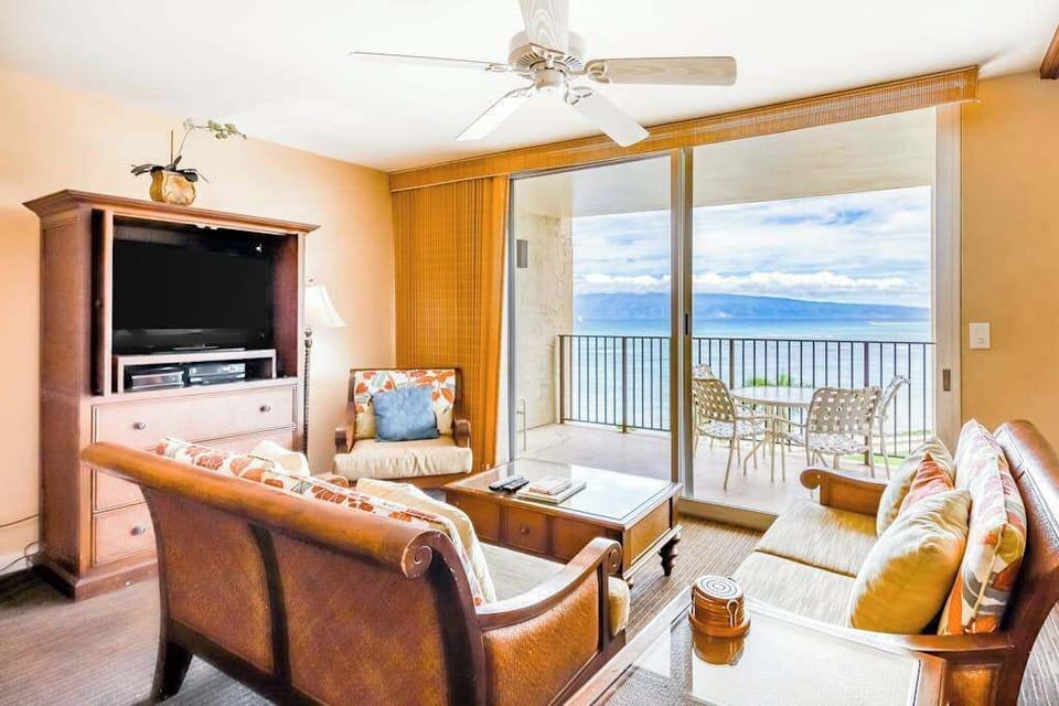 Sunlit Living Room With Spectacular Ocean Views