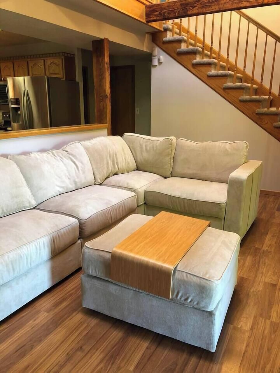 New living room sofa.  Makes into a queen bed.
