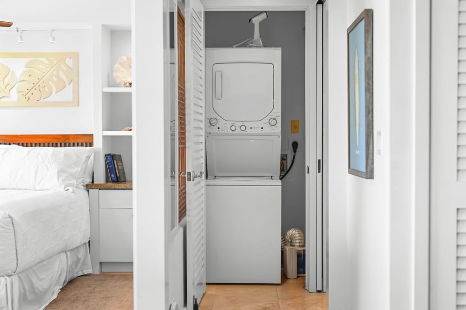 Convenient in-unit laundry makes extended stays effortless, allowing you to pack light and settle in comfortably.