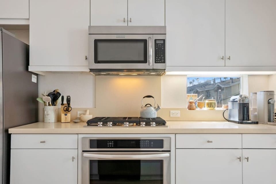 Fully equipped kitchen designed for everyday cooking and extended stays