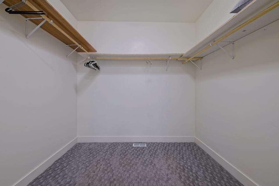 Master bedroom's walk-in closet.