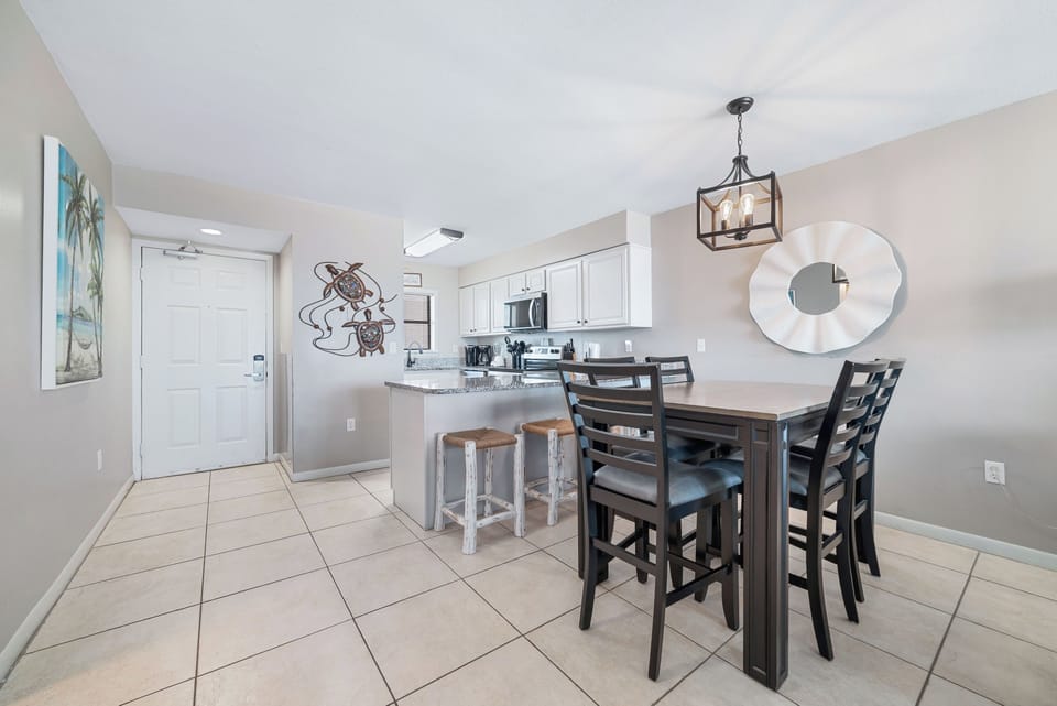 Dining area and kitchen