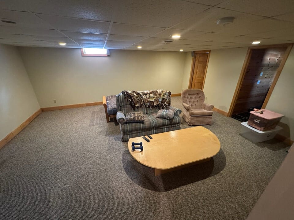 Finished basement.