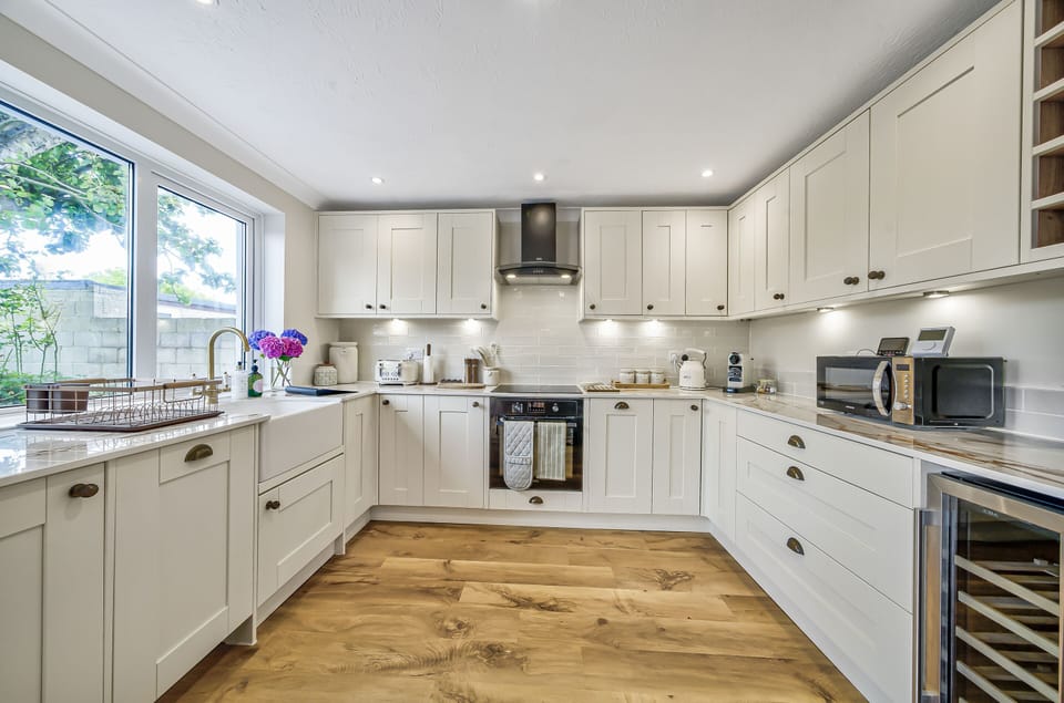 Open plan kitchen/living/dining