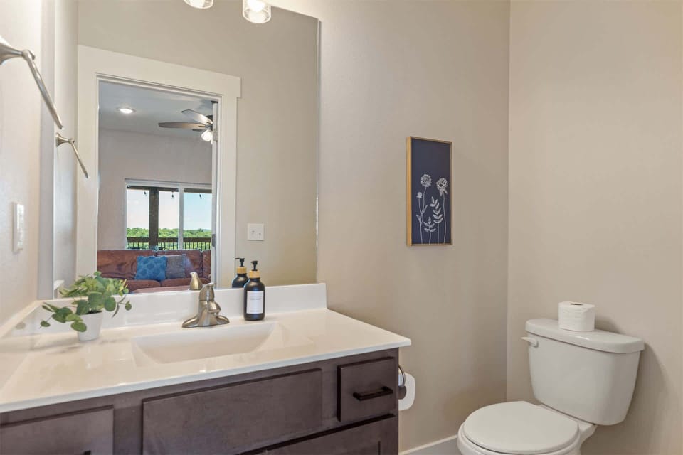 A convenient half bath is available on the main floor​