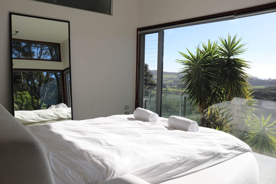 Each bathroom is light-filled and well-appointed, offering a full shower and complimentary basics fo