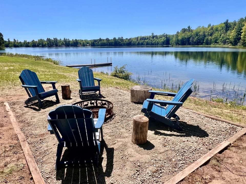 End the day fireside with comfortable adirondack seating and the perfect spot to relax after outdoor adventures.